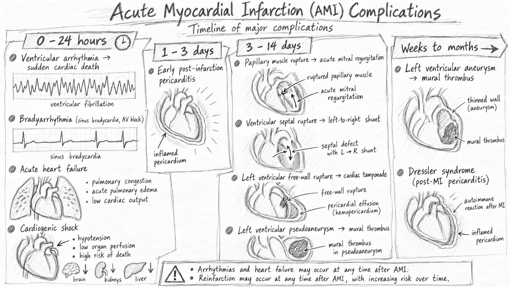 Complications of Acute Myocardial Infarction: Timeline